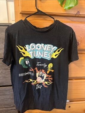 Warner Bros. Black Looney Tunes Tee with Tweety, Taz & Marvin